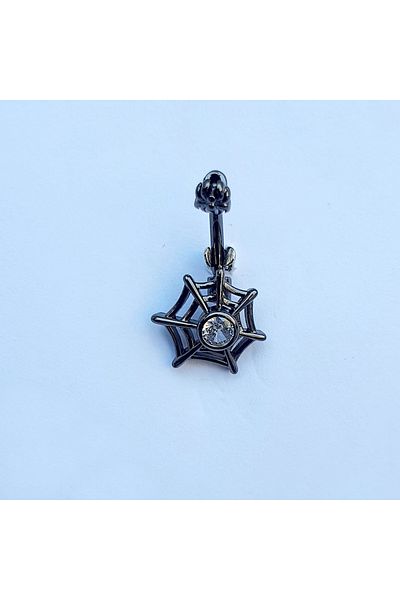 Begonia Accessories 316L الجراحية الصلب الأزياء الزركون حجر أسود مطلي ثقب البطن