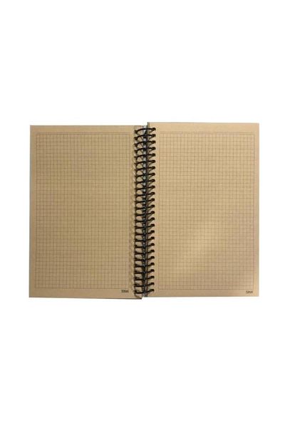 GPTURKGRUP Buckle 16X23 Kraft Cover Sipiralli Notebook 100 Sheets Checkered Tok-2970