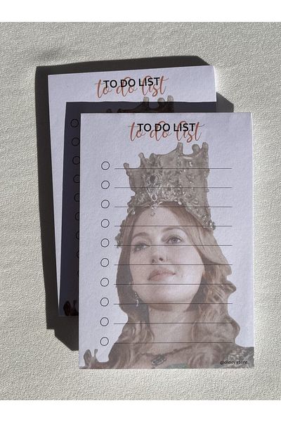 DileloyStore Hürrem Sultan To Do List, Memo Pad Planner Design Notebook A6 (10X14.5)