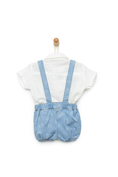 Cassiope Newborn Denim Shorts Salopet-Shirt 2-Piece Set Baby Boy