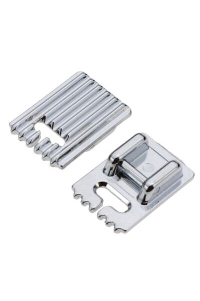 Janome Singer Zetina Bernina Uyumlu Çift İğne ve Nervür Ayak Set (iğne Paket Içinde 2mm,3mm ve 4 Mm'dir.)