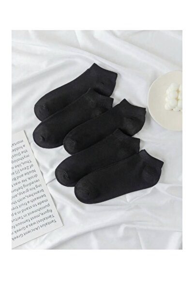 REYNBOO SOCKS 4 Pairs Men's Solid Black (Without Sew) Booties Sneakers Socks ...