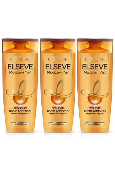 ELSEVE Şampuan 360 Ml Mucizevi Yağ 3600524065348 (3 Adet)