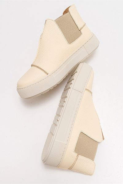 Luvi 110 Damen-Sneaker aus ecrubeigem Leder