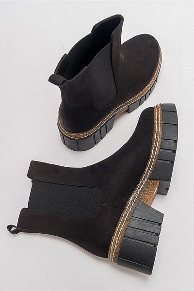 Luvi LUZ Black Suede Women's Boots