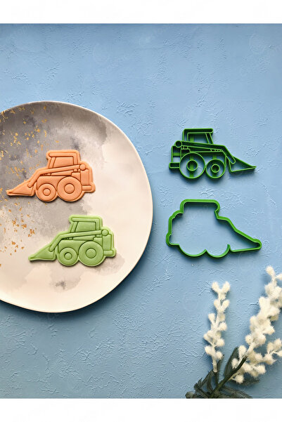 CESTOPİENO آلة بناء الحفارة الخضراء العجين المشكل / قالب الكعكة