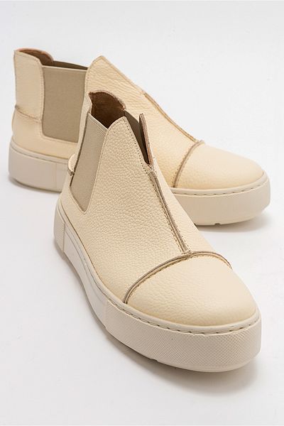 Luvi 110 Damen-Sneaker aus ecrubeigem Leder