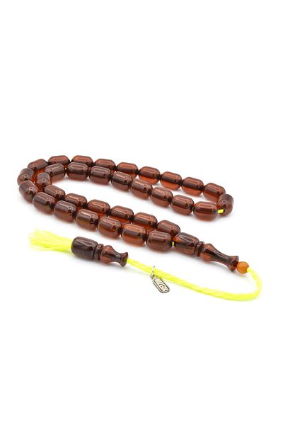 Murty99 Zeyzun Semnat Mărgele din chihlimbar cu tăietură capsule maro