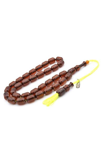Murty99 Zeyzun Semnat Mărgele din chihlimbar cu tăietură capsule maro
