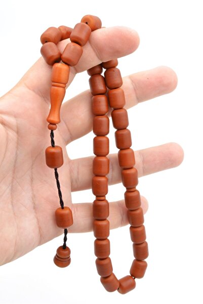 Murty99 Master Work System Barrel Cut Moire Orange Fiber Rosary Large Size