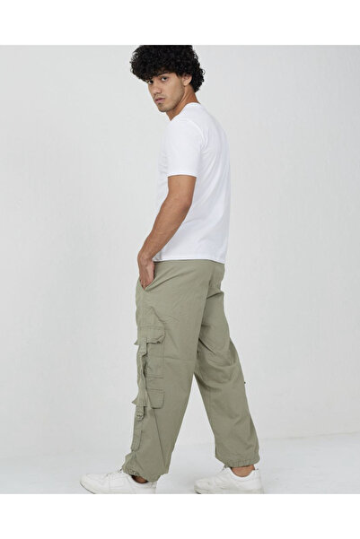 DEEFWEAR Y2k Baggy Tactical Cargo Parachute Pants with Adjustable Waist and Legs