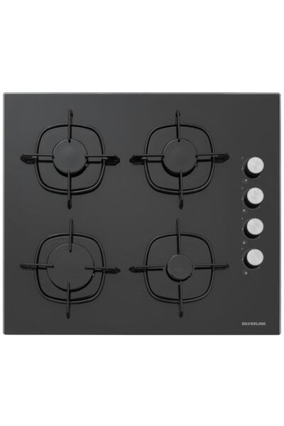 Silverline 2'li Siyah Cam Ankastre Set (3490 Oslo 60+cs5335b01)