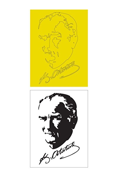 Red Castle مجموعة بطاقات رسم رملية كبيرة الحجم مقاس A4 من مصطفى كمال أتاتورك 5 قطع - قلعة حمراء KB-RC-054