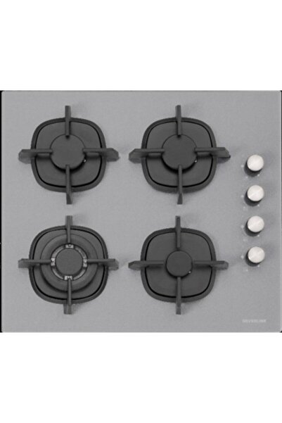 Silverline Cs5429s01 Döküm Izgaralı Gri Cam Ankastre Ocak