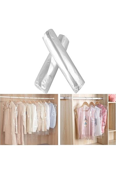 Dekals 10 Pieces Clothes Bag with Hanger Holes Sweater Jacket Suit Nylon Bag Clothing Protection Nylon 60x90
