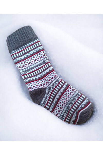 Shopiolog Изключително дебели зимни вълнени чорапи с шарки и скандинавски дизайн