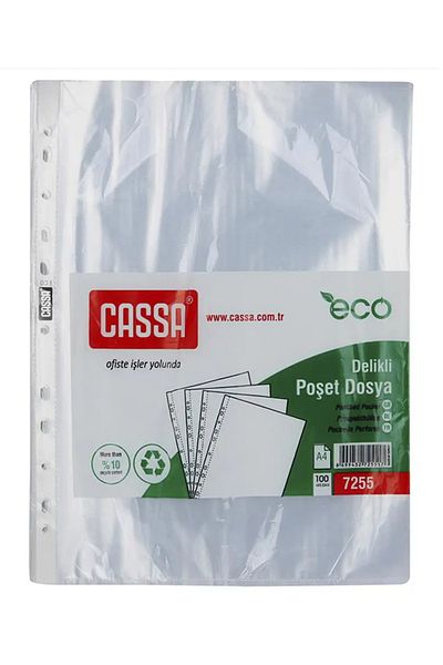 Cassa Eco Transparent Bag File 100 pcs (1 pack)