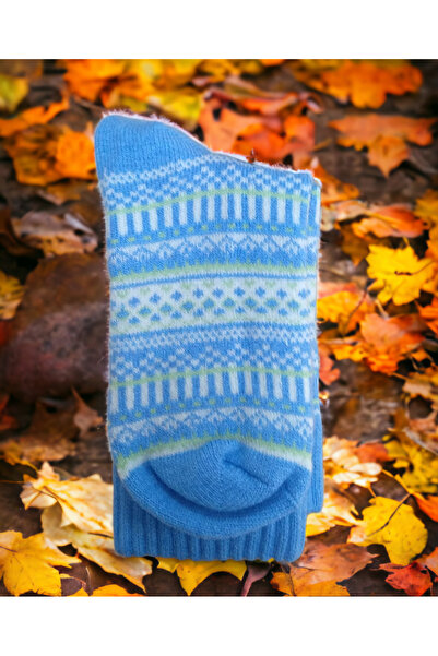 Shopiolog Изключително дебели зимни вълнени чорапи с шарки и скандинавски дизайн