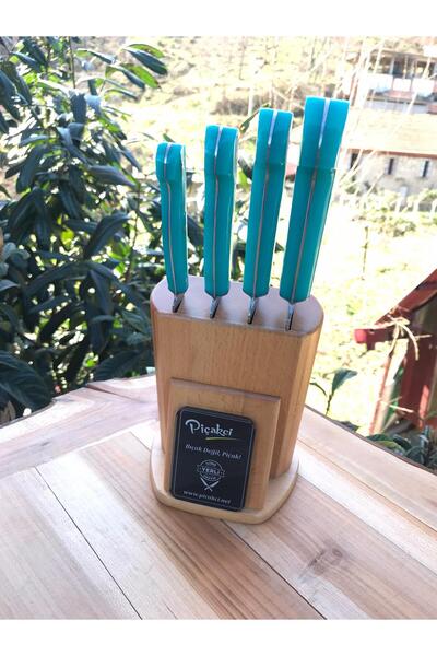 piçakci Sürmene El Yapımı Pileksi Sap 4lü Set Mavi