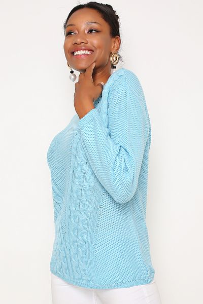 AVORWE Pulover din tricot cu model din alamă solidă împletită