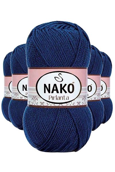 NAKO Diamond Amigurumi Πλεκτό νήμα χειρός 5 Συσκευασία Navy Blue 4253