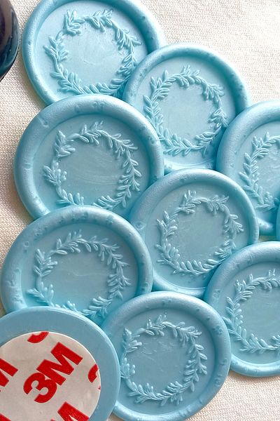 Dekorden 50 ready-made seals - Blue pearl
