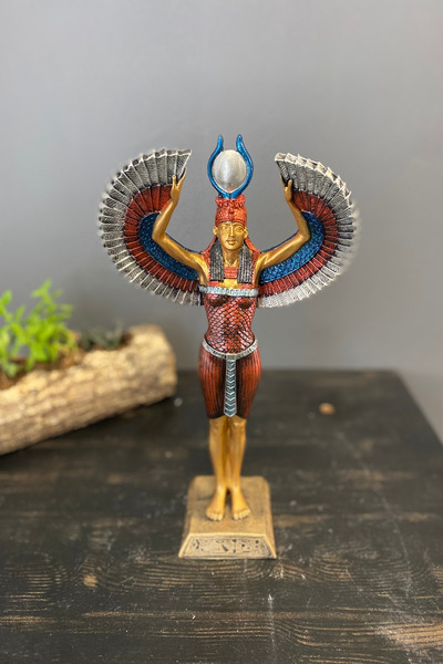 Tasarloxi Antik Mısır Tanrıçası İsis Dik Heykel