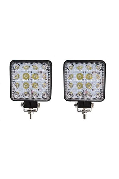 Forza Off Road Beyaz Işık Sis Farı Lambası 16 Led Kare 12-24v 2 Adet
