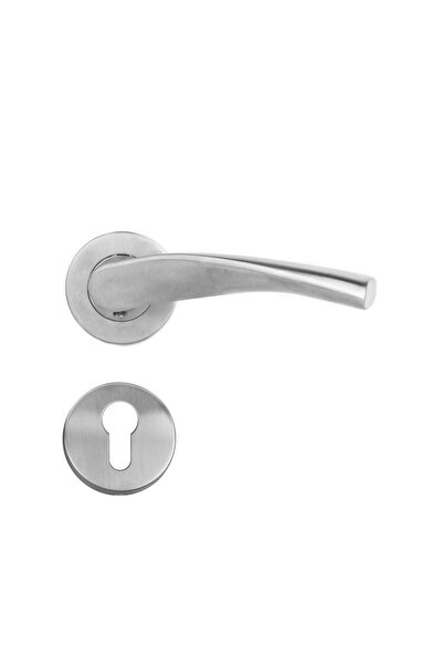 Siba Garnet Yale Rozetli SS201 Paslanmaz Çelik Kapı Kolu Takımı