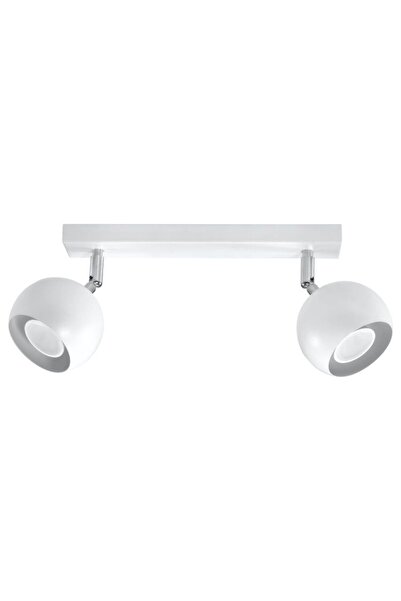 Rsylight Retro Beyaz 180 Derece Hareketli Modern Spor 2 Li Led Spot Avize Gün...