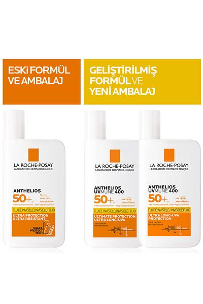 La Roche Posay Anthelios UVmune Fluid - SPF50 Face Sunscreen Cream, Fluid Structured Types 50ml