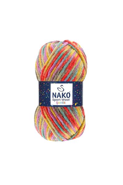 NAKO Sportwool Şenlik 87736 Χοντρό Φουλάρι Σχοινί Μπερέ 100 γρ