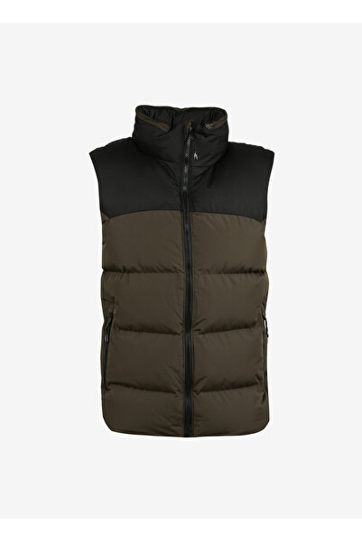 Discovery Expedition Haki Erkek Kapüşonlu Blok Şişme Yelek D3WM-YLK3