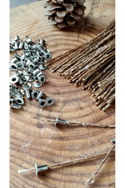 DOĞAN MUM Mum fitili fitil 10cm Oganik fitil, 50 adet fitil + 50 adet fitil t...