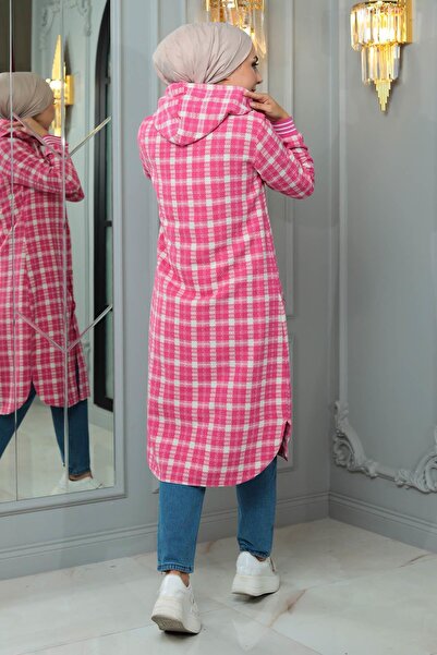 Modamihram Кепка Sanel на ґудзиках рожева 19159