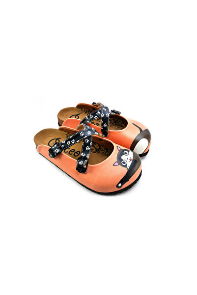 Mundos Turuncu Kedi Baskılı Terlik