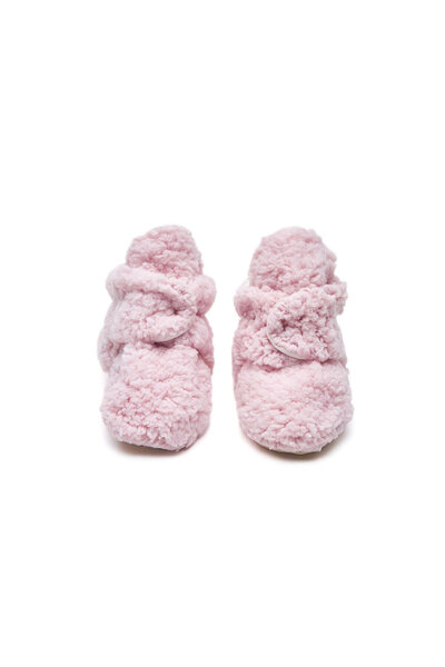 First Step Çıtçıtlı Kaydırmaz Taban Sherpa Patik Bebek Kaydırmaz Taban Çıtçıtlı Patik F-859-PEMBE Pe