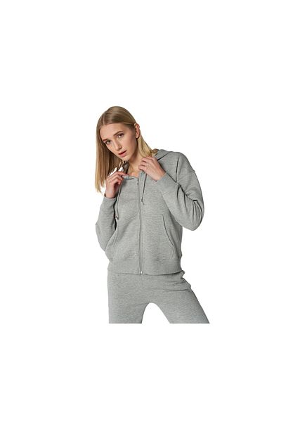 hummel Hmlipomea Zip Hoodie Γυναικείες casual φούτερ 921694 -2006 Γκρί
