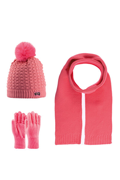 Kitti 9-15 Yaş Garson Atkı Bere Eldiven 3'lü Takım Kız