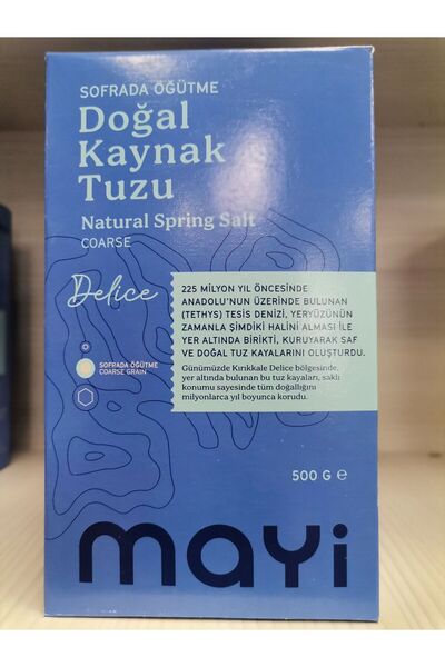 Mayi Tuz Delice Doğal Sofrada Öğütme Kaynak Tuzu 500 Gr