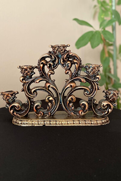 Tasarloxi 5'li Klasik Şamdan Mumluk