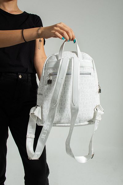 Just Polo White 9 Compartment Large Size New Season Women's Backpack 28x33cm PBU4040