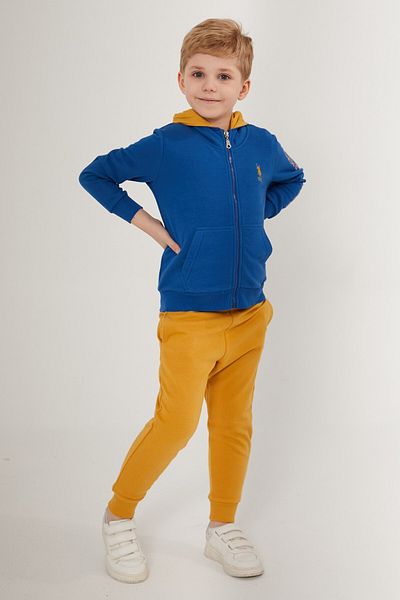 U.S. Polo Assn. BASE. Polo Assn. Boy's Licensed Zippered Hooded Tracksuit Set
