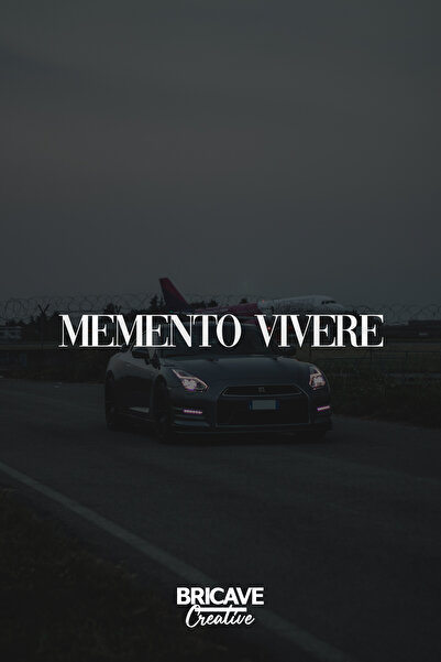 Bricave Memento Vivere - Yaşadığını Hatırla JDM Araba-Motosiklet Cam Etiket S...