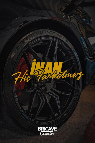 Bricave İnan Hiç Farketmez Yazı JDM Araba-Motosiklet Cam Etiket Sticker 20x7cm