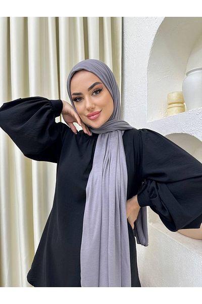 useev Combed Cotton Shawl Dark Gray 0001