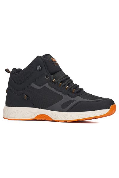 İmerShoes Men's Casual Boots - Black Orange, Lace-Up, Non-Slip Sole, Light Comfortable, Outdoor Trekking 2742