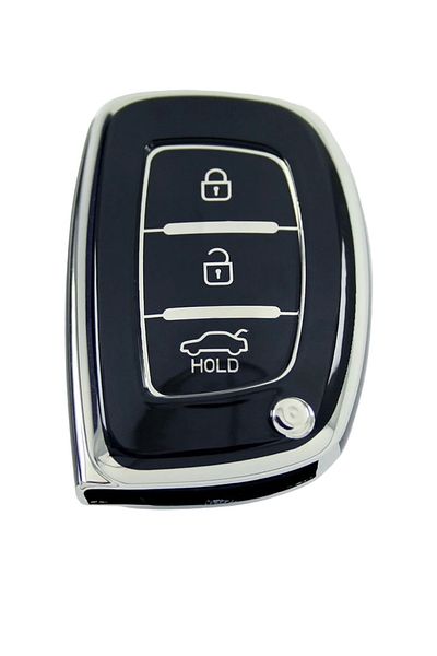 EBG İSTANBUL Hyundai 13-18 Ix35 Tucson Smart 3 Button Black-silver Car Key Remote Control Case