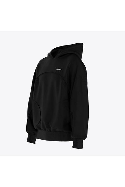 Shout Περιορισμένης έκδοσης Oversize Basic Μαύρο Unisex Hoodie