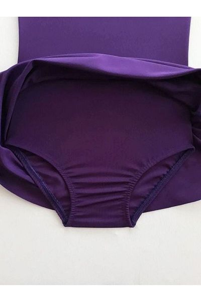 LULLY KİDS Girl's Purple Rope Strap Ballet Gymnastics Swimsuit with Skirt